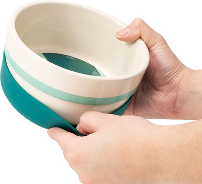 Now House for Pets by  Green "Chroma" Duo Bowl, Small | Dishwasher Safe, Easy to Clean Dog Bowl with Anti-Skid Lid | Dual Functionality Bowl for Dogs for Storage or Travel